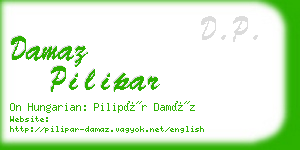 damaz pilipar business card